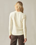 Women's Premium Slub Crew Long Sleeve Tee - Almond Oil